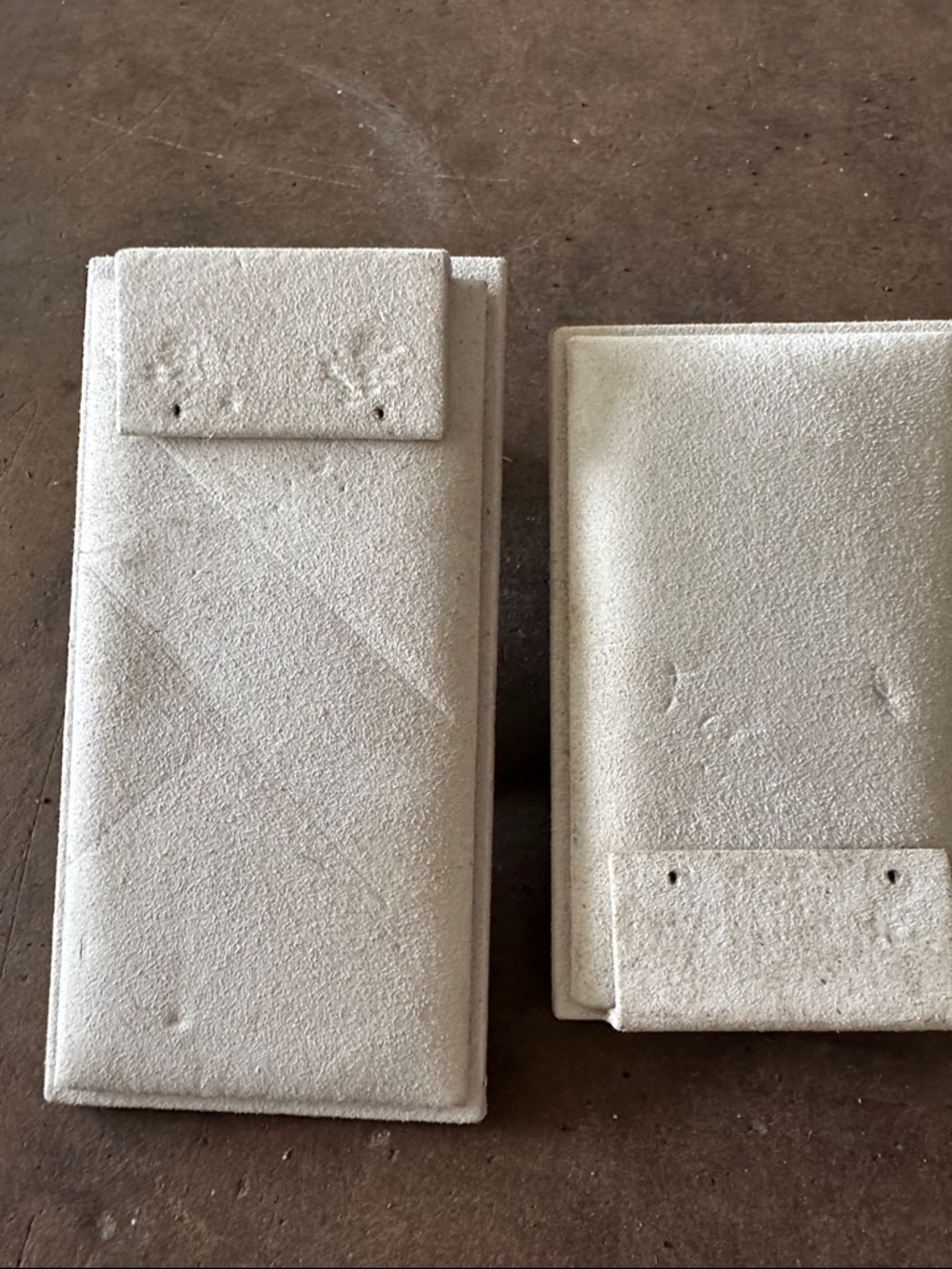 Velvet Earring/Card Jewelry earring Display Stands in Cream